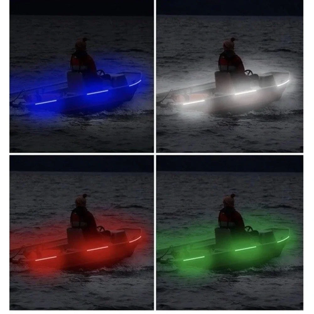 (4)Led Boat Lights, 20FT Marine Led Strip Lights, Waterproof Boat Interior Green